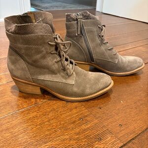 Women's Leather Ankle Boots - Brown